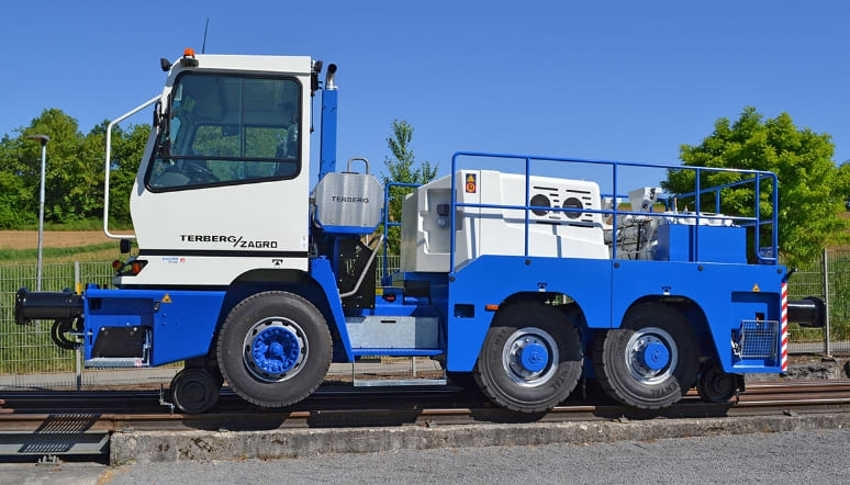 Lastenfahrzeug auf Schienen